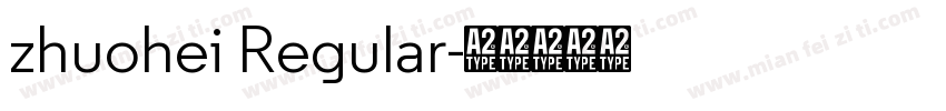 zhuohei Regular字体转换